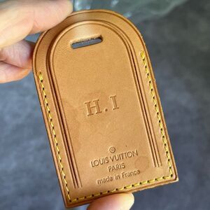 Louis Vuitton Heat Embossed Luggage Tag ‘H.I’ Initials